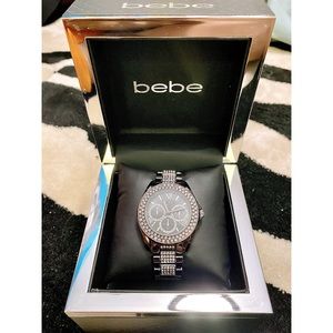 BeBe Smoke Silver Diamond Watch